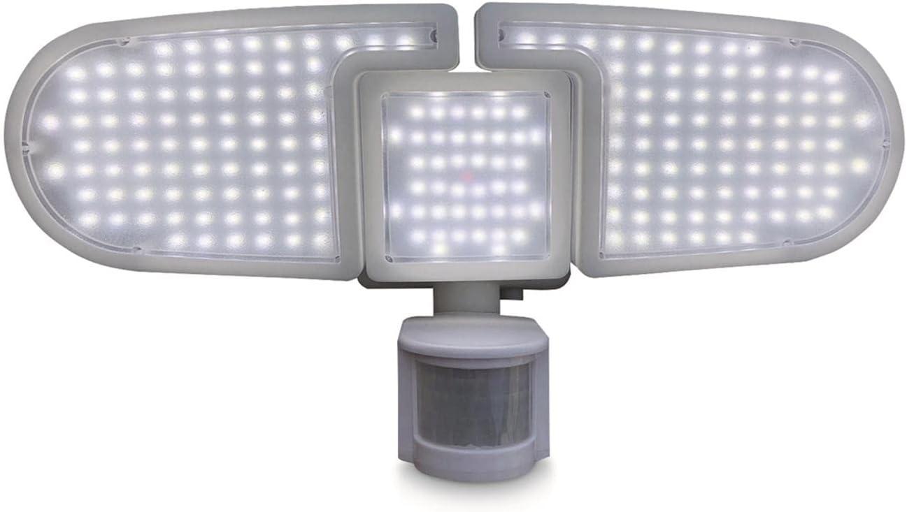 3 - Head LED Solar Powered Dusk to Dawn Outdoor Security Flood Light with Motion Sensor and Timer