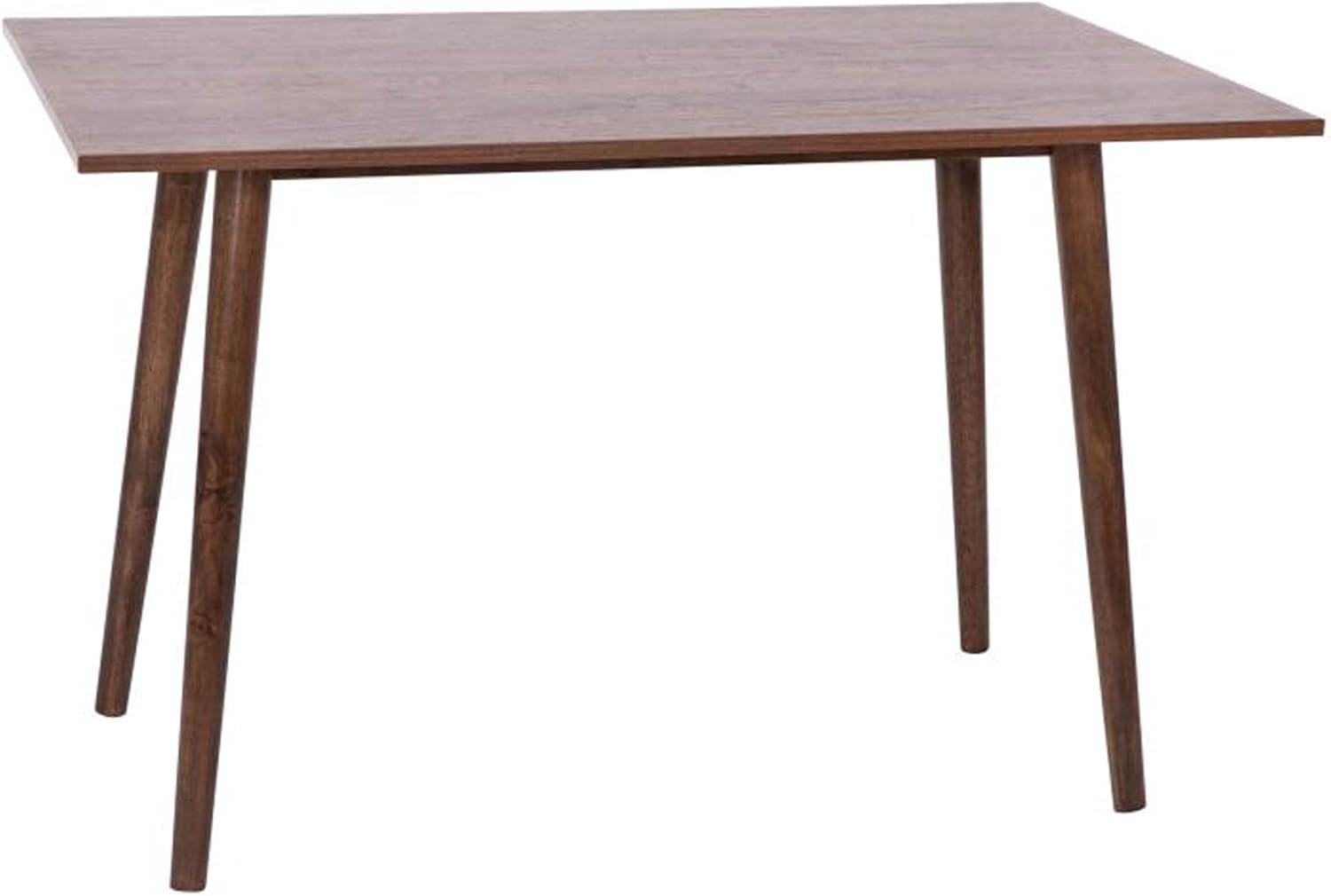 Flash Furniture Hatfield 47 Inch Mid-Century Modern Wood Dining Table, Wood Kitchen Table, Dark Walnut