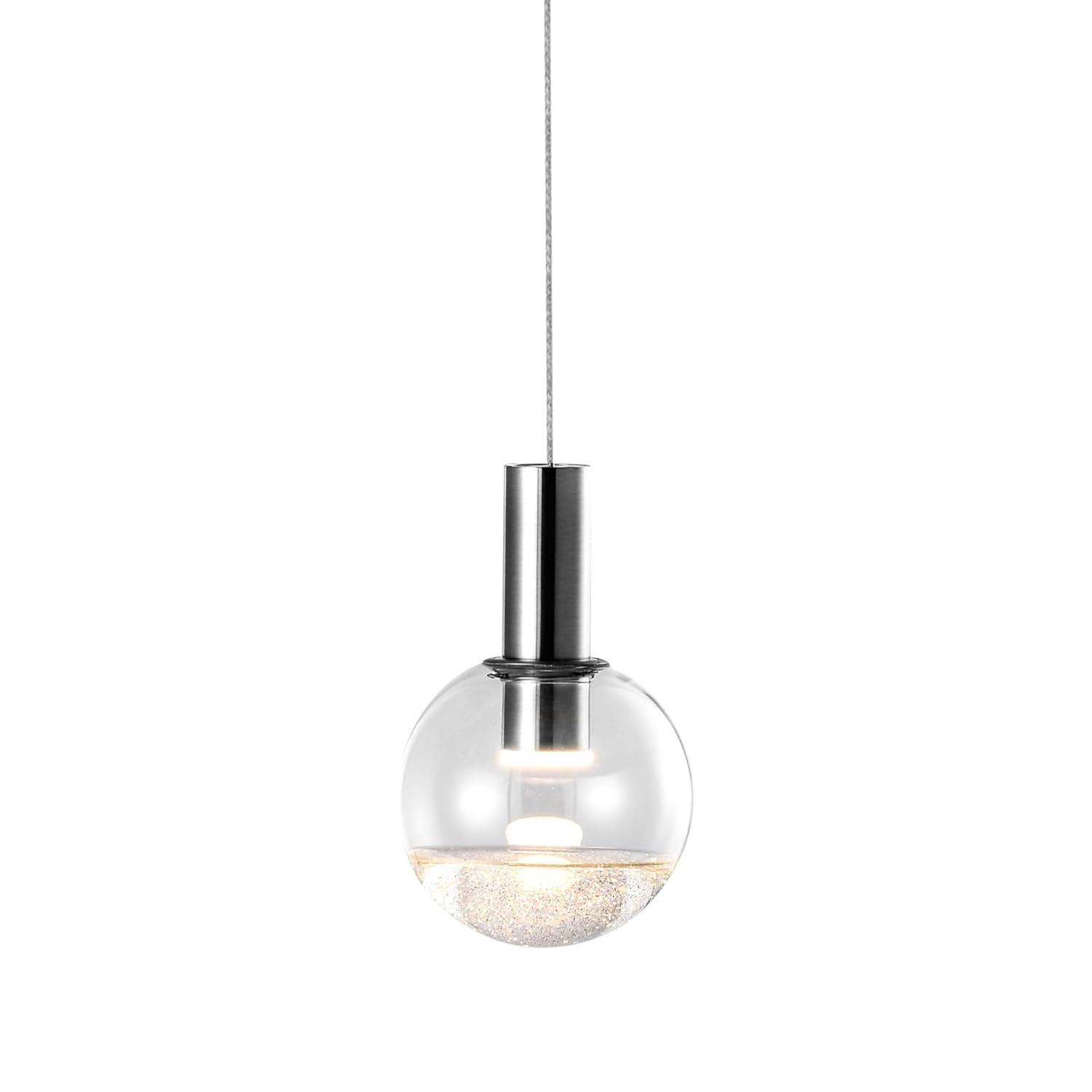 VONN Lighting Sienna 5-in Integrated LED Height Adjustable ETL Certified Pendant Light with Globe Shade