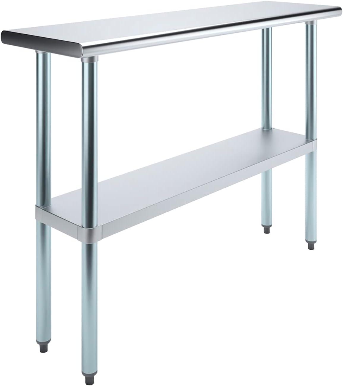 Stainless Steel Work Table with Undershelf. Metal Prep Table. NSF - Certified