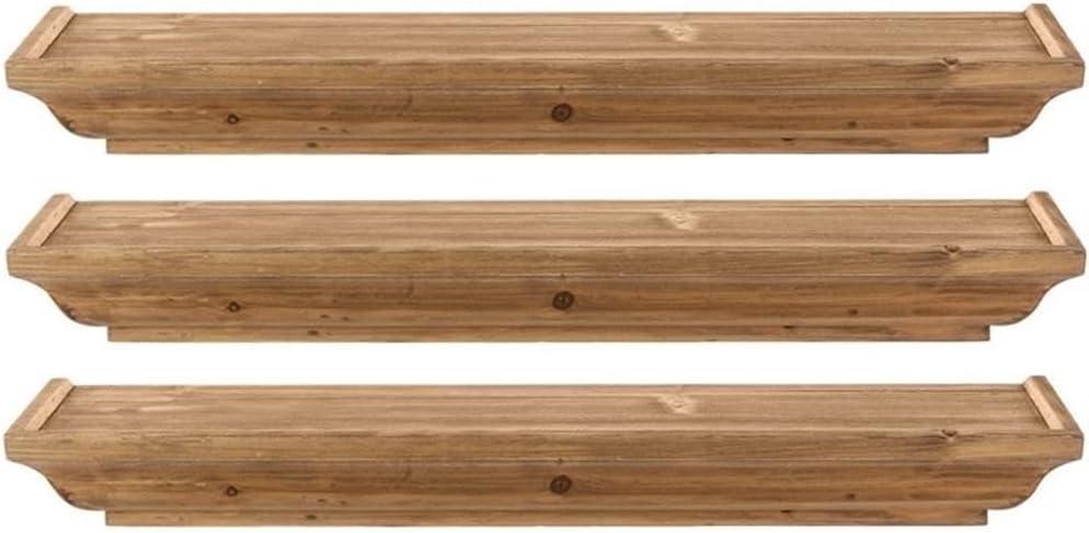 Walnut Modern Rustic Floating Shelf - 24" Light Wood for Living Spaces