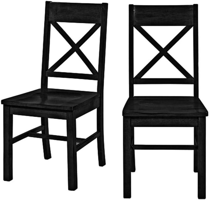 Gracie Oaks Solid Wood Upholstered Dining Chair(Set of 2)