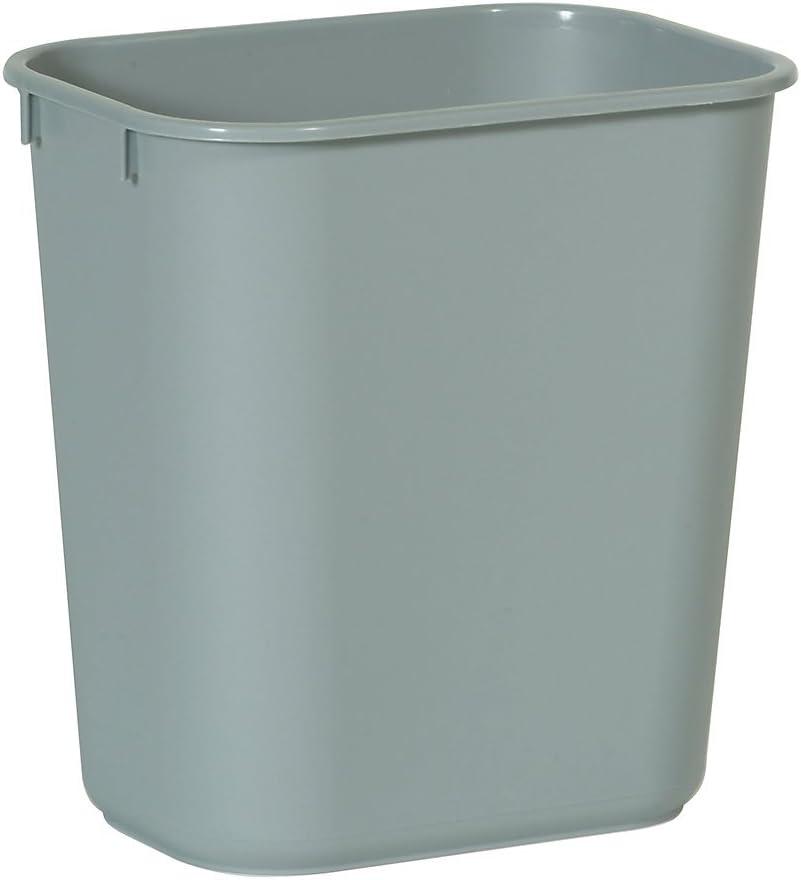 Gray 3.5 Gallon Plastic Office Wastebasket