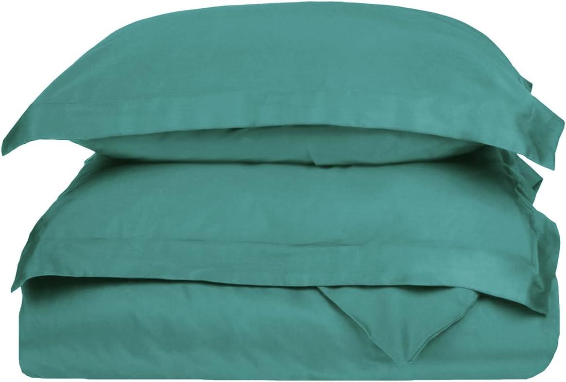 Superior Egyptian Cotton 300 Thread Count Duvet Cover Set, Twin, Teal