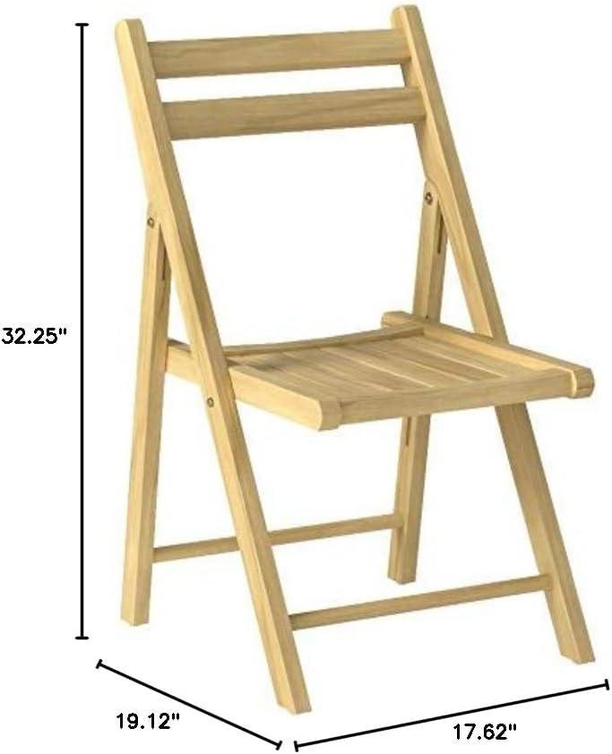 Robin 4-PC Folding Chair Set - Parent,Natural Finish, Set of 4, Wood