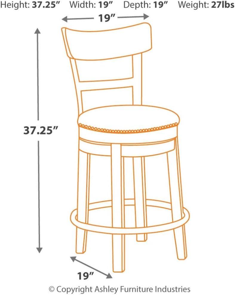 Signature Design by Ashley Casual Pinnadel Counter Height Bar Stool, Light Brown