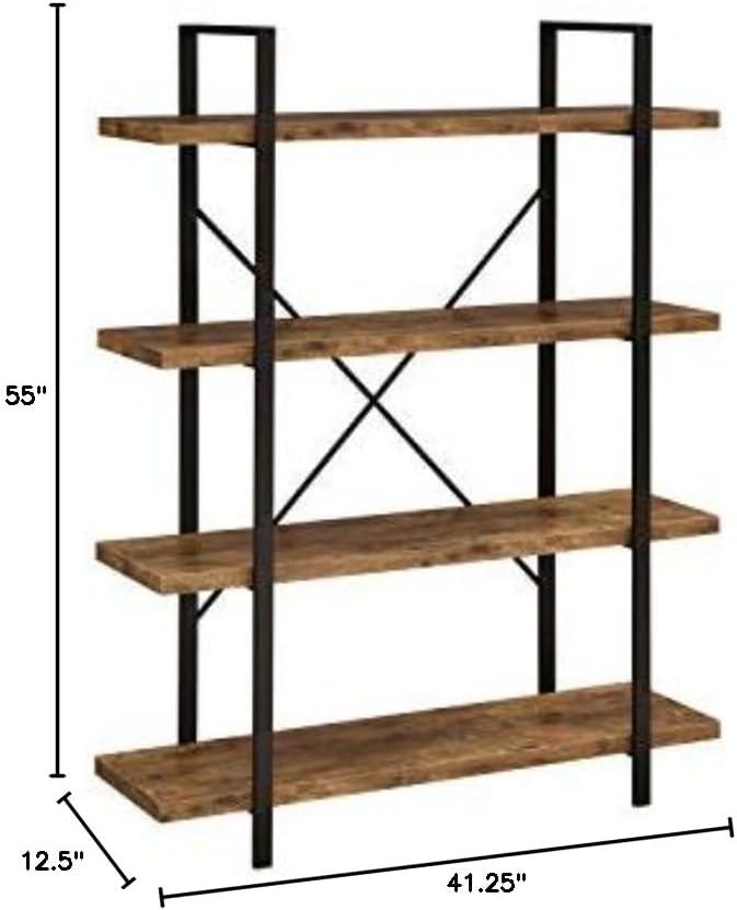 55" Cole 4 Shelf Bookcase with Frame - Coaster