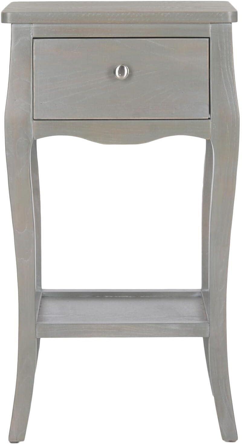 SAFAVIEH Thelma End Table With Storage Drawer Ash Grey