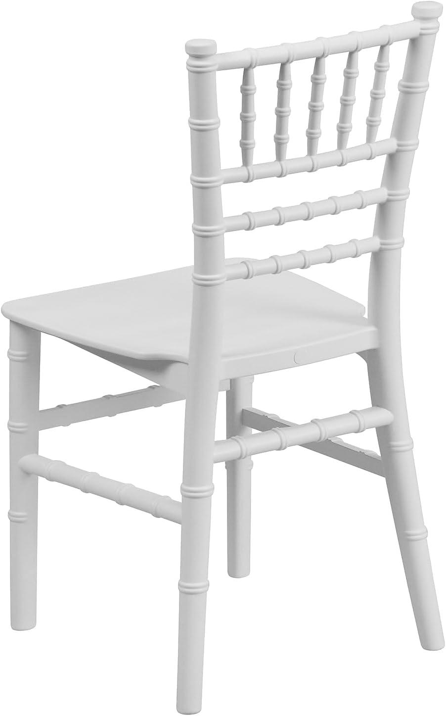 Elegant Kids White Resin Chiavari Event Chair Set