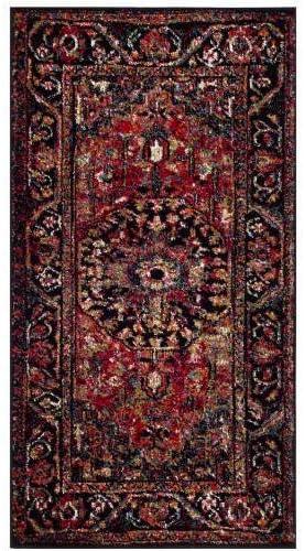 SAFAVIEH Vintage Hamadan Farran Traditional Area Rug, Red/Multi, 9' x 12'