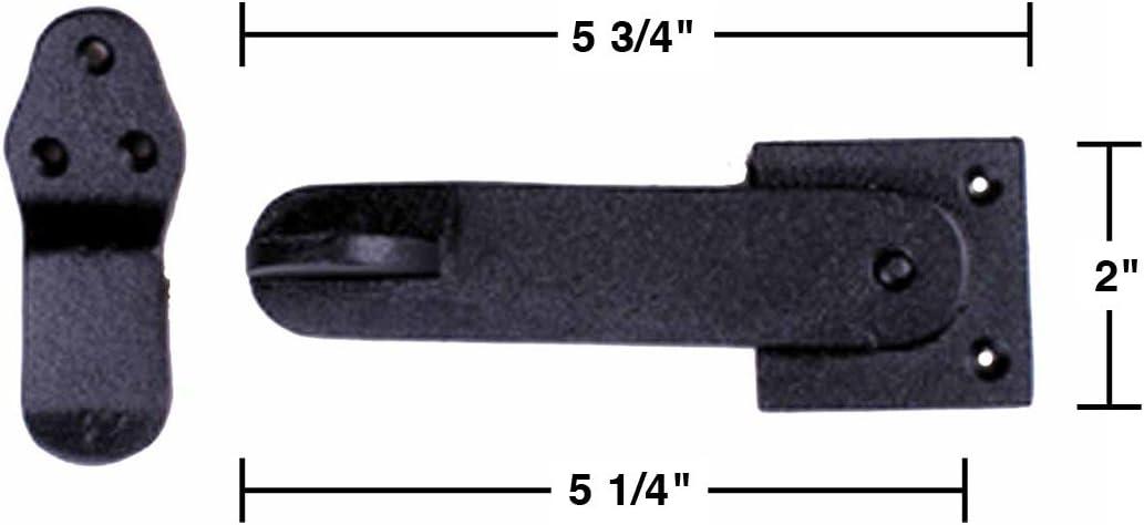 Black Wrought Iron Cabinet Barn Door Gate Latch with Screws