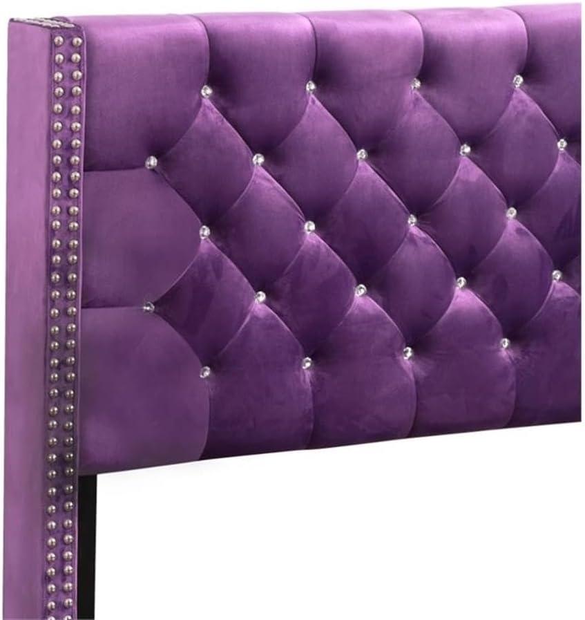 Glory Furniture Julie G1921-QB-UP Queen Upholstered Bed, Purple