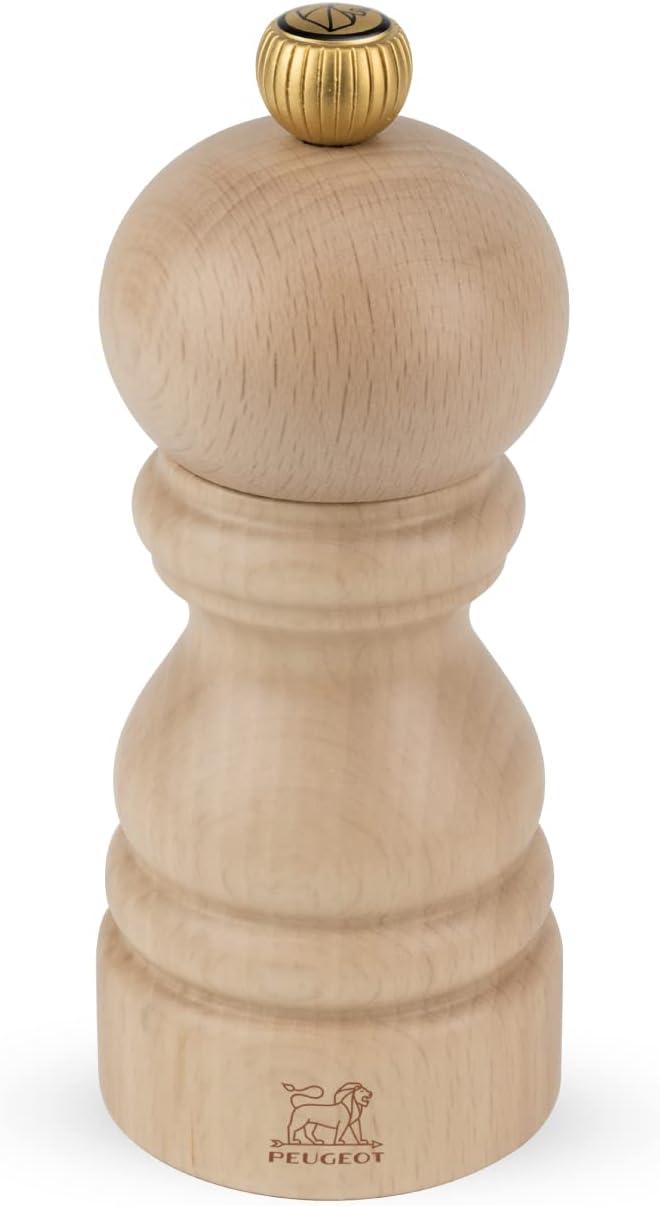 Natural Beechwood Manual Pepper Mill, 6-Inch