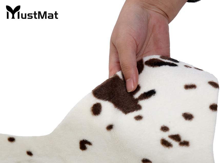 MustMat Cute Faux Zebra Print Throw Rug Perfect for Office/Kids Room/Under Tables/Smaller Area 3.6x2.3 Feet