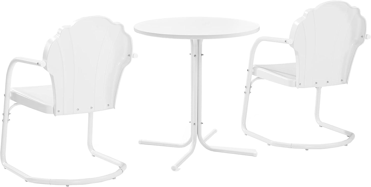 Crosley 3pc Tulip Retro Metal Bistro Set Red