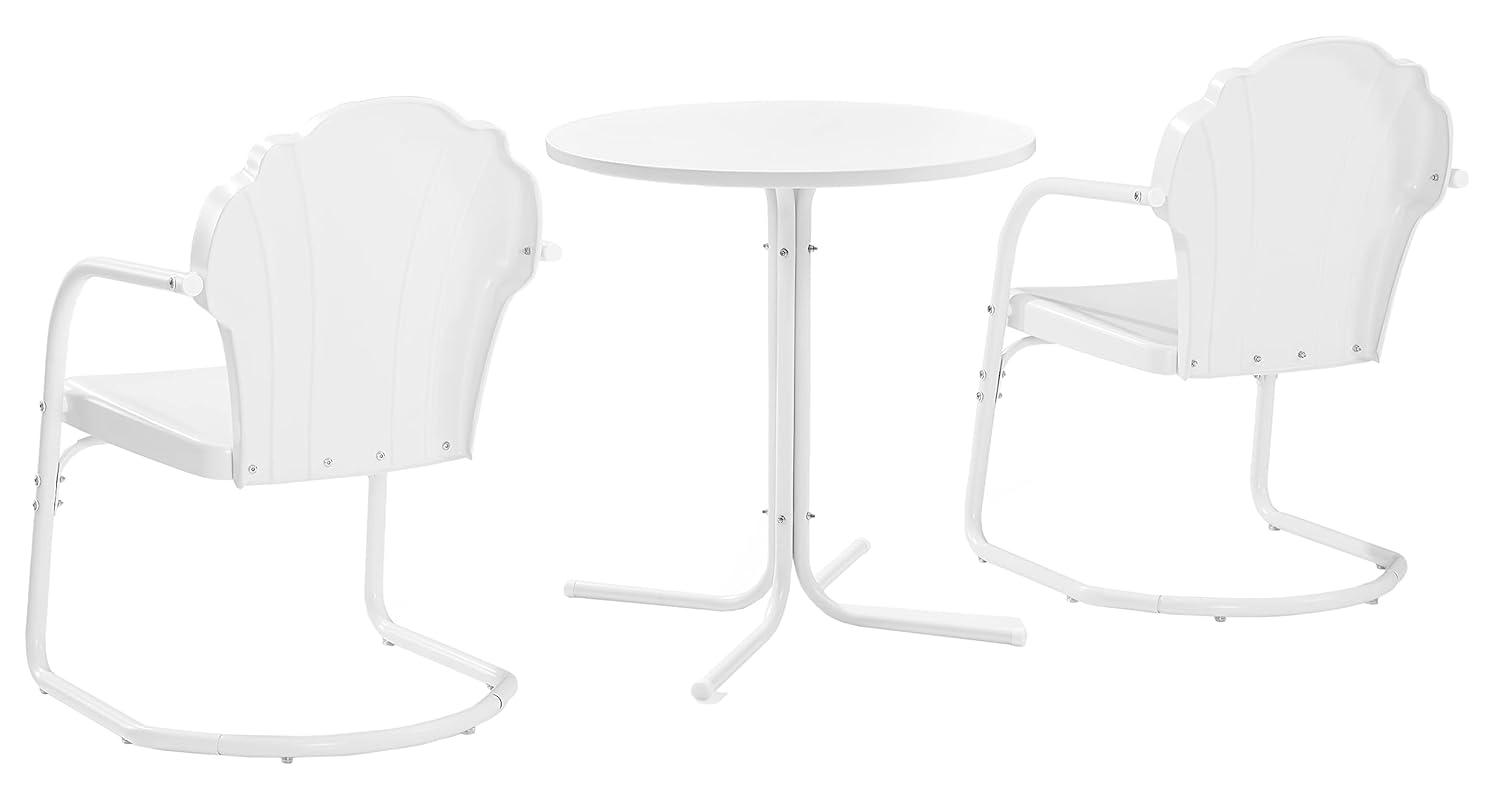 Crosley 3pc Tulip Retro Metal Bistro Set Red