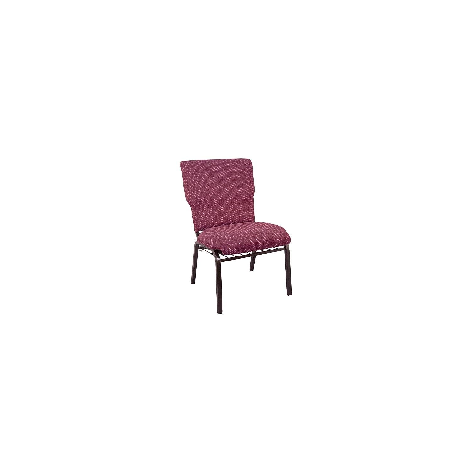 BizChair Burgundy Pattern Church Chair - 21 in. Wide