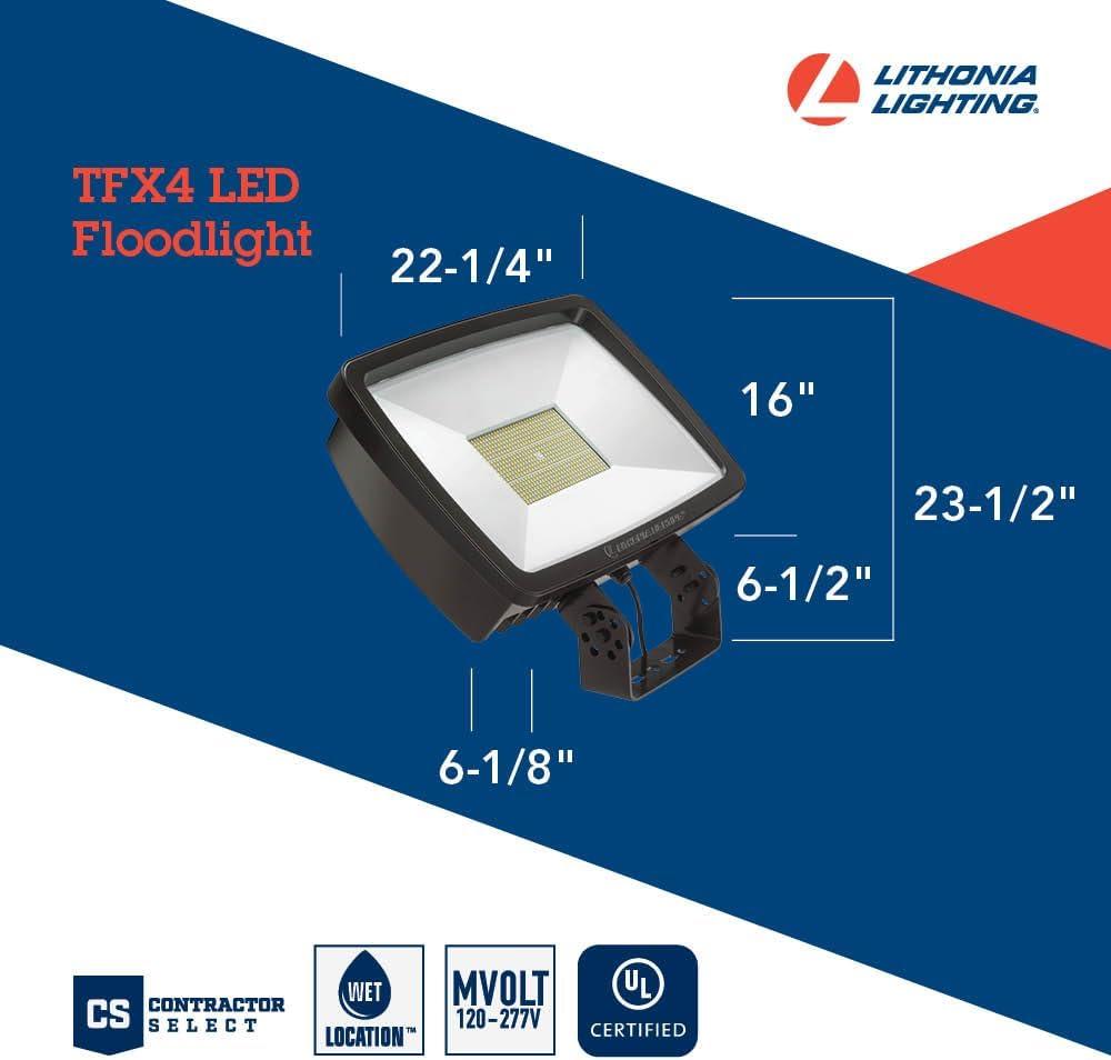 Lithonia Bronze 7" Wide LED Industrial Floodlight