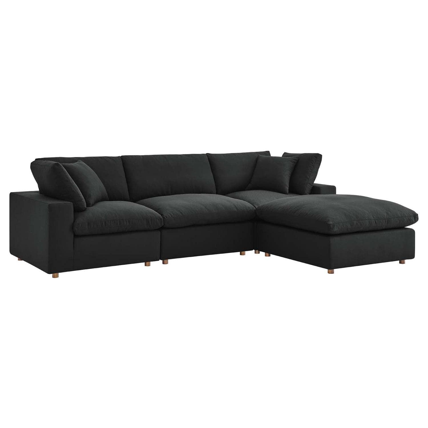 Commix Down Filled Overstuffed 4 Piece Sectional Sofa Set-EEI-3356