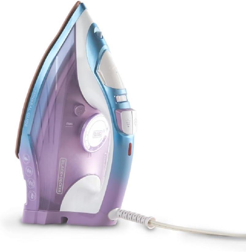 BLACK+DECKER BLACK+DECKER Moonstone Iron, IR2323-1AD, Ceramic Infused Soleplate & Anti-Drip, Auto Clean and Auto Shut-off, 50% Smoother Glide for Fabric Wrinkles