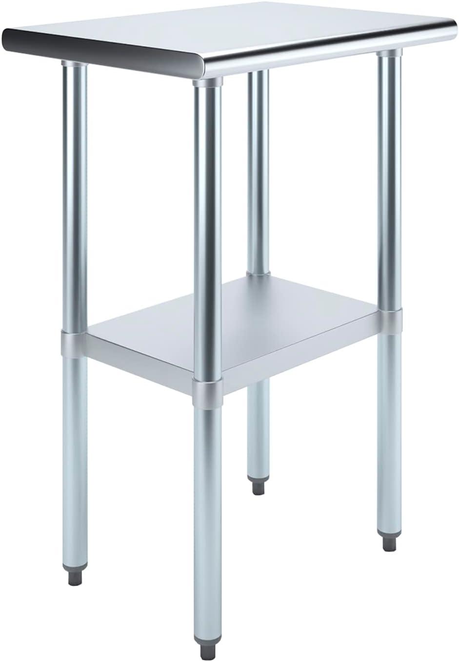 Stainless Steel Table with Undershelf. Metal Prep Table. NSF.