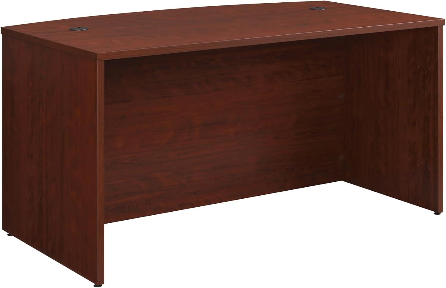 Elevated Classic Cherry 60" Executive Bowfront Desk