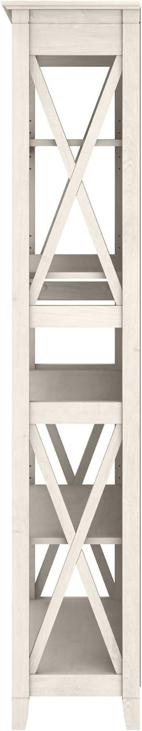 Key West Tall 5 Shelf Bookcase in Linen White Oak - Engineered Wood