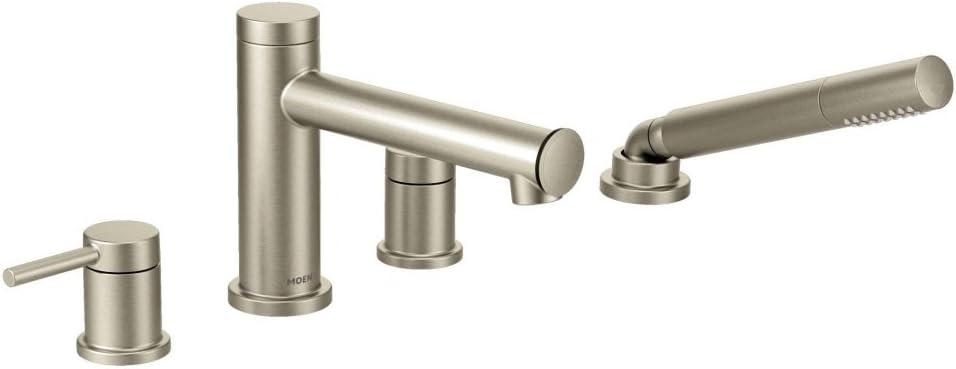 Align Double Handle Deck Mounted Roman Tub Faucet Trim with Diverter and Handshower