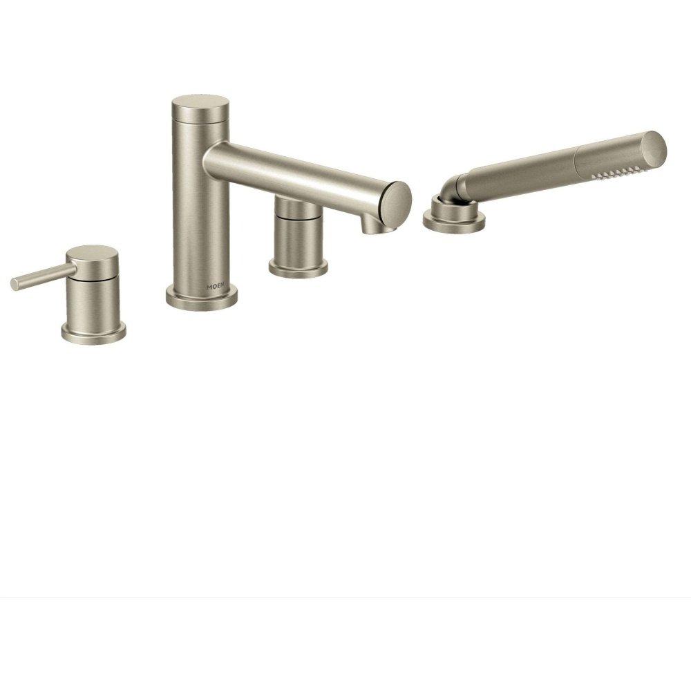 Align Double Handle Deck Mounted Roman Tub Faucet Trim with Diverter and Handshower