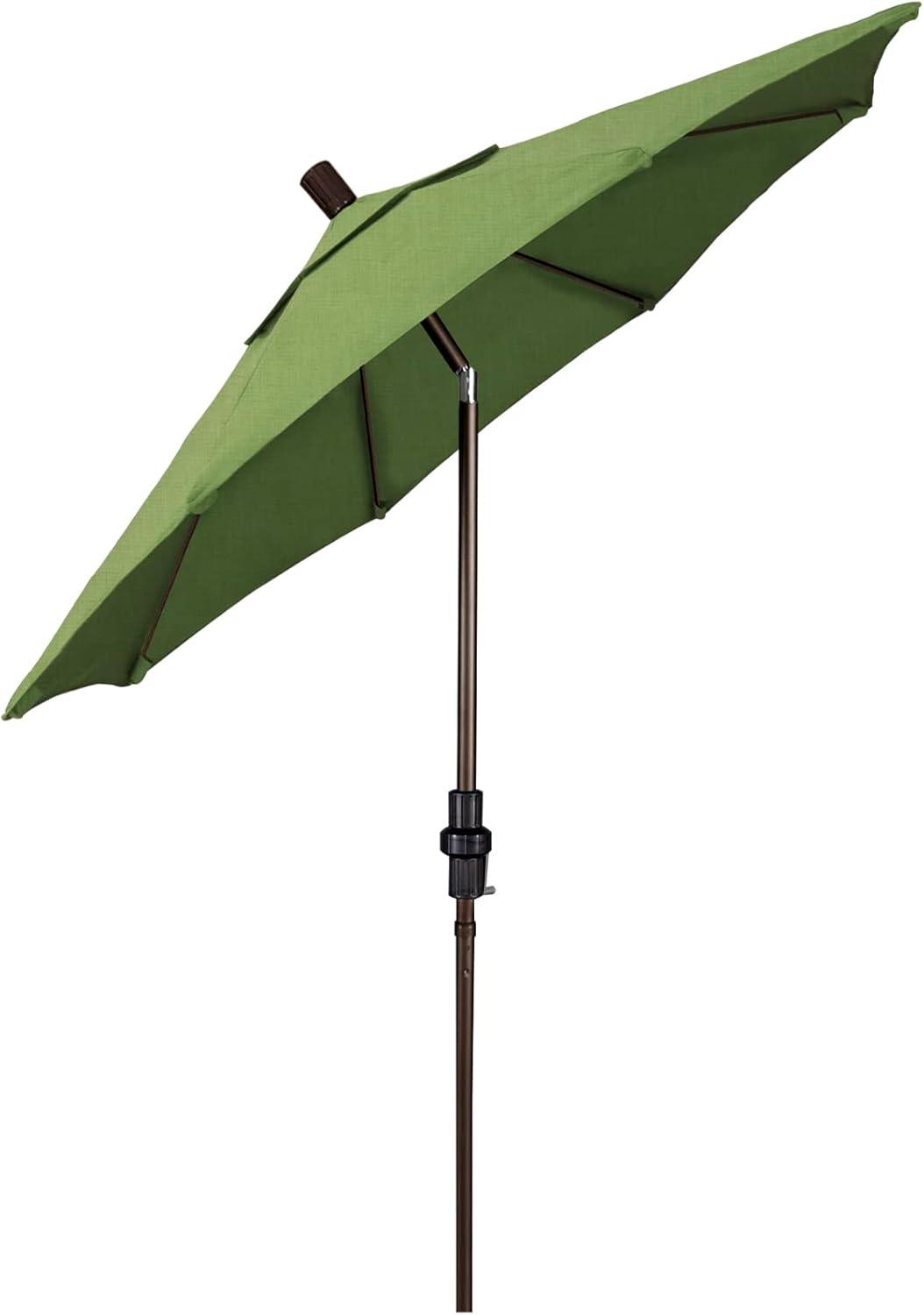 7.5-ft Green Sunbrella Aluminum Market Patio Umbrella with Bronze Finish