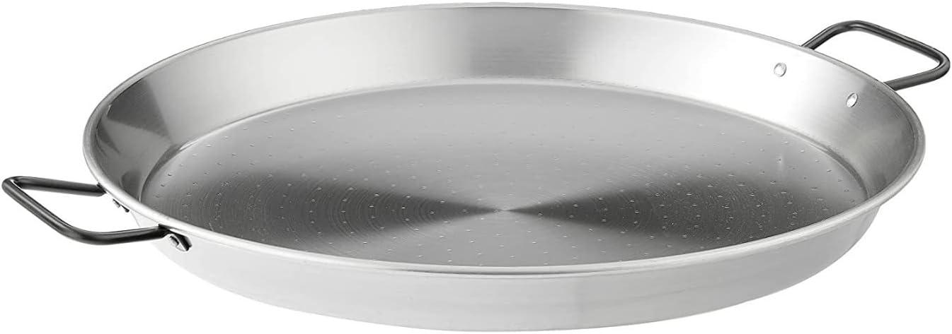 ZRQarq 18-Inch Pata Negra Restaurant Grade Paella Pan, 45cm