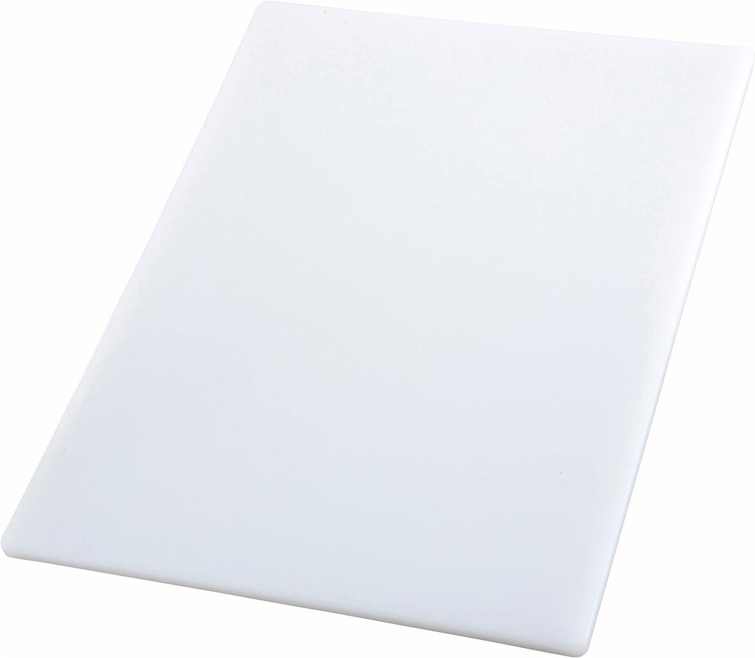 White Rectangular Plastic Cutting Board, 12x18 Inch