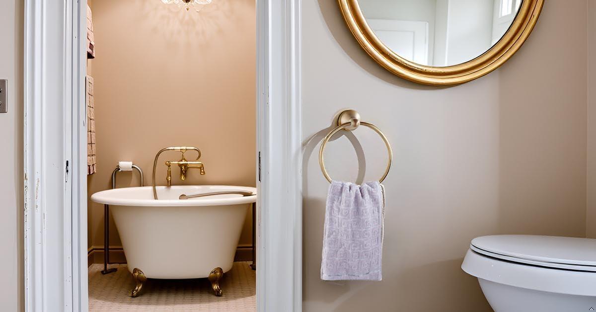 Flybath Round Towel Ring Antique Brass Hanger Hand Towel Holder for Bathroom Kitchen Accessories Wall Mounted, Brushed Bronze