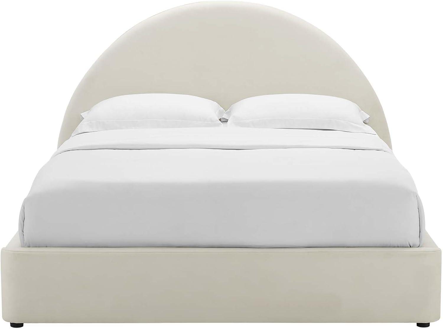 Modway Resort Performance Velvet Arched Round Platform Bed