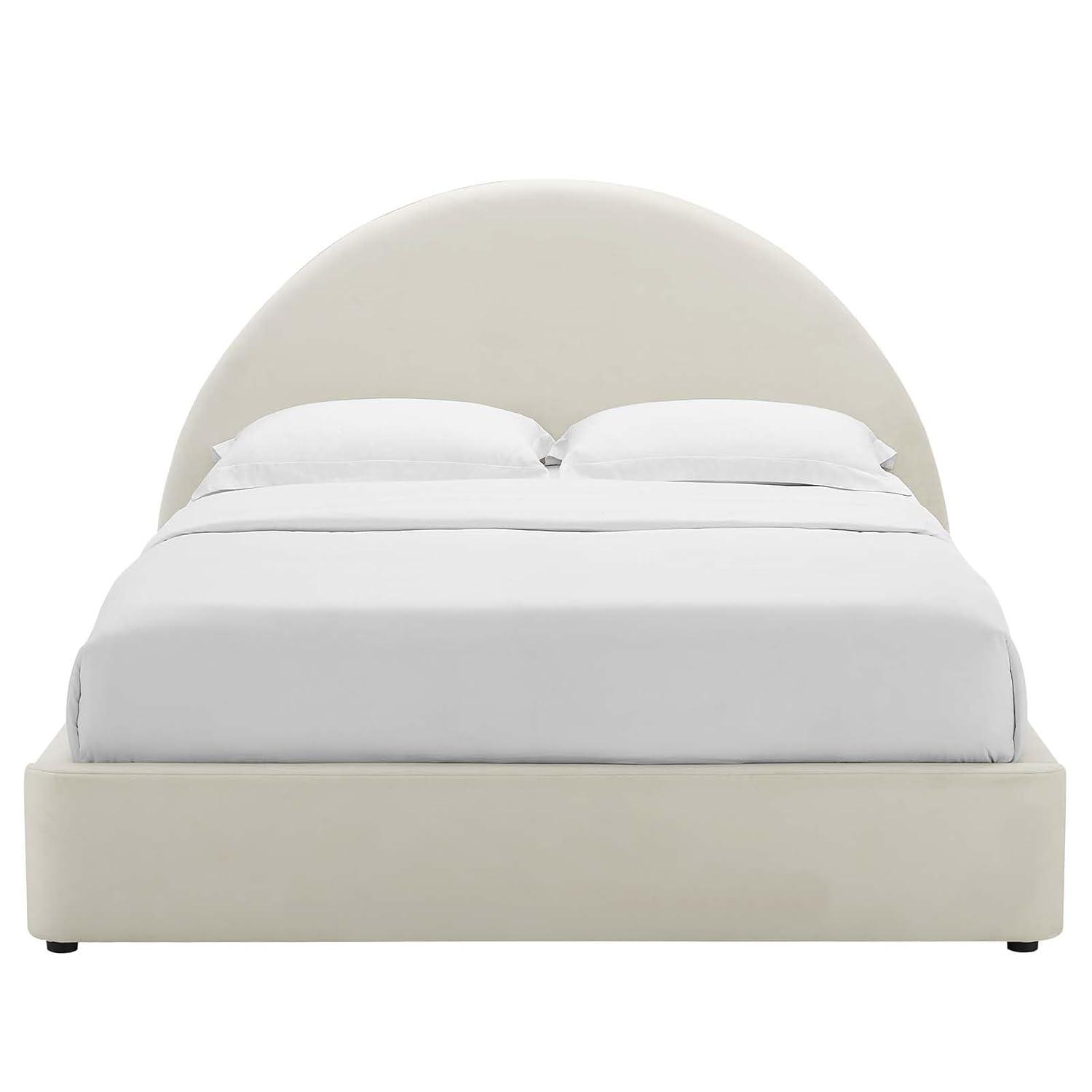 Modway Resort Performance Velvet Arched Round Platform Bed