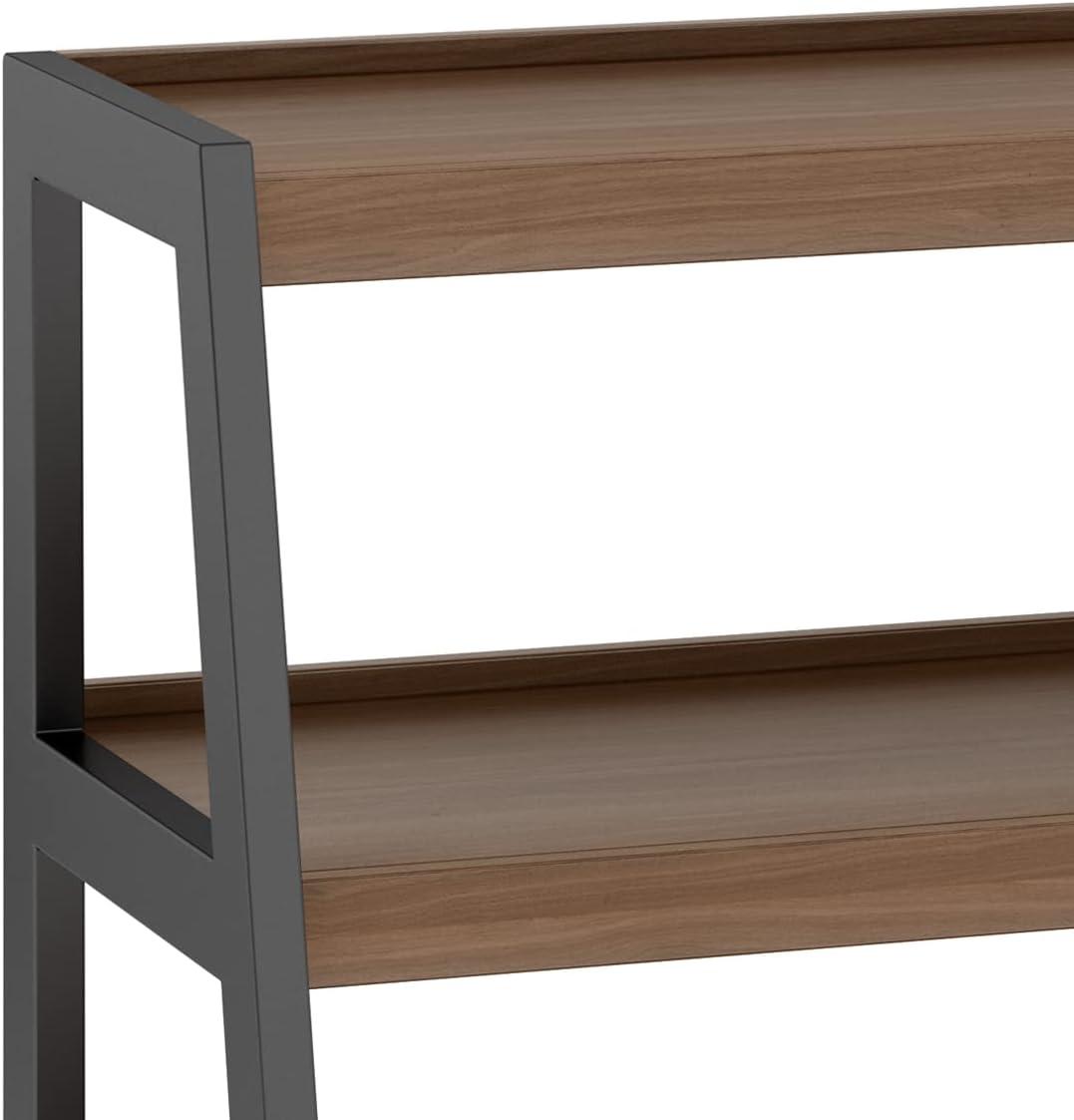 Simpli Home Sawhorse  Industrial 48 inch Wide SOLID WALNUT WOOD and Metal TV Media Stand