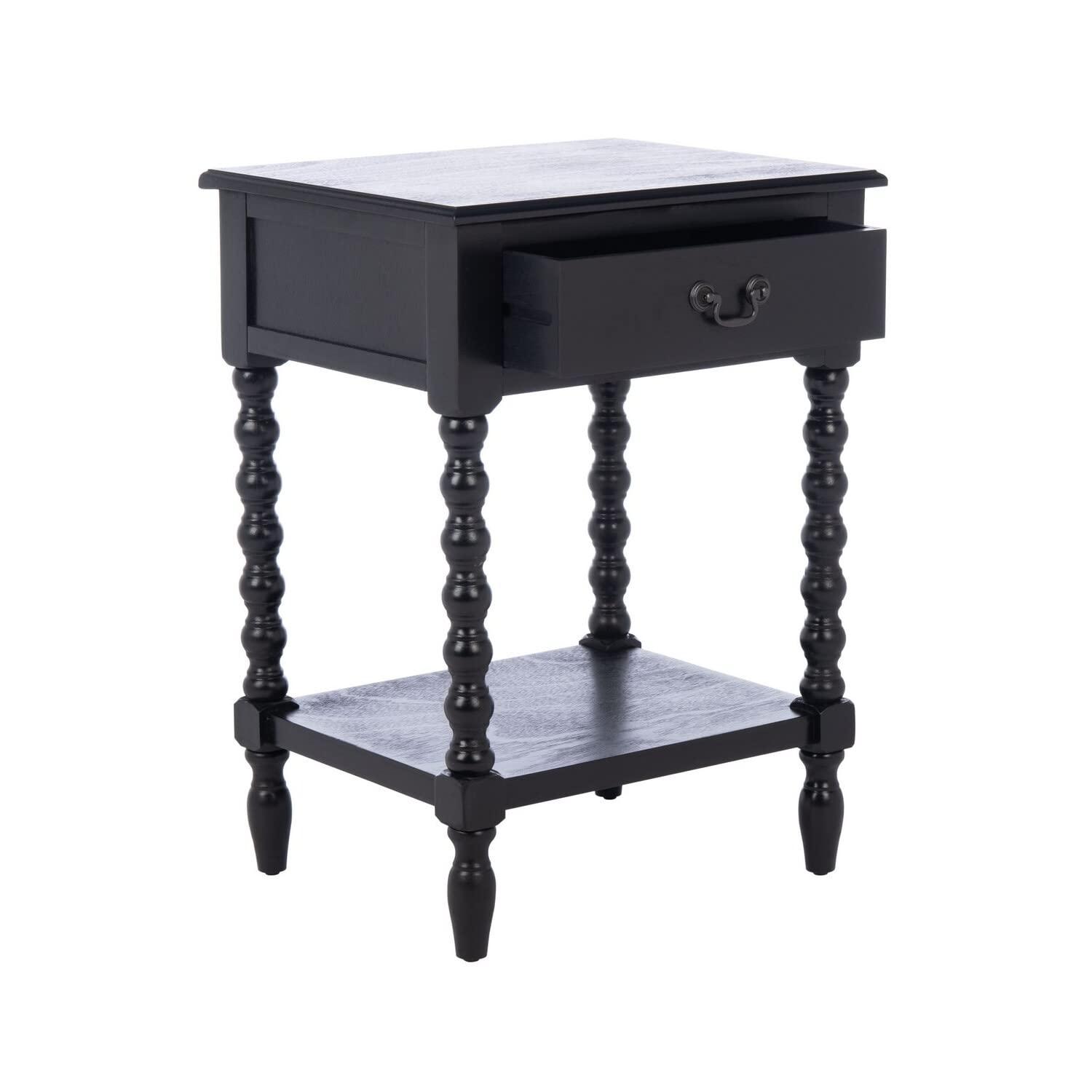 Dakota Fields Solid Wood Top End Table with Storage