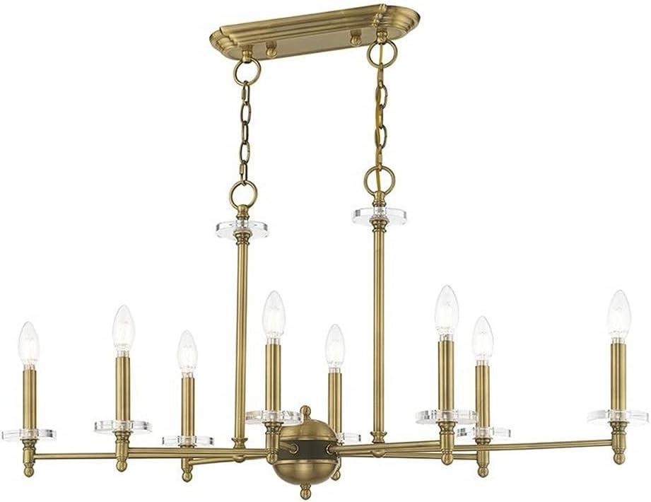 Livex Lighting Bennington 8 - Light Chandelier in  Antique Brass