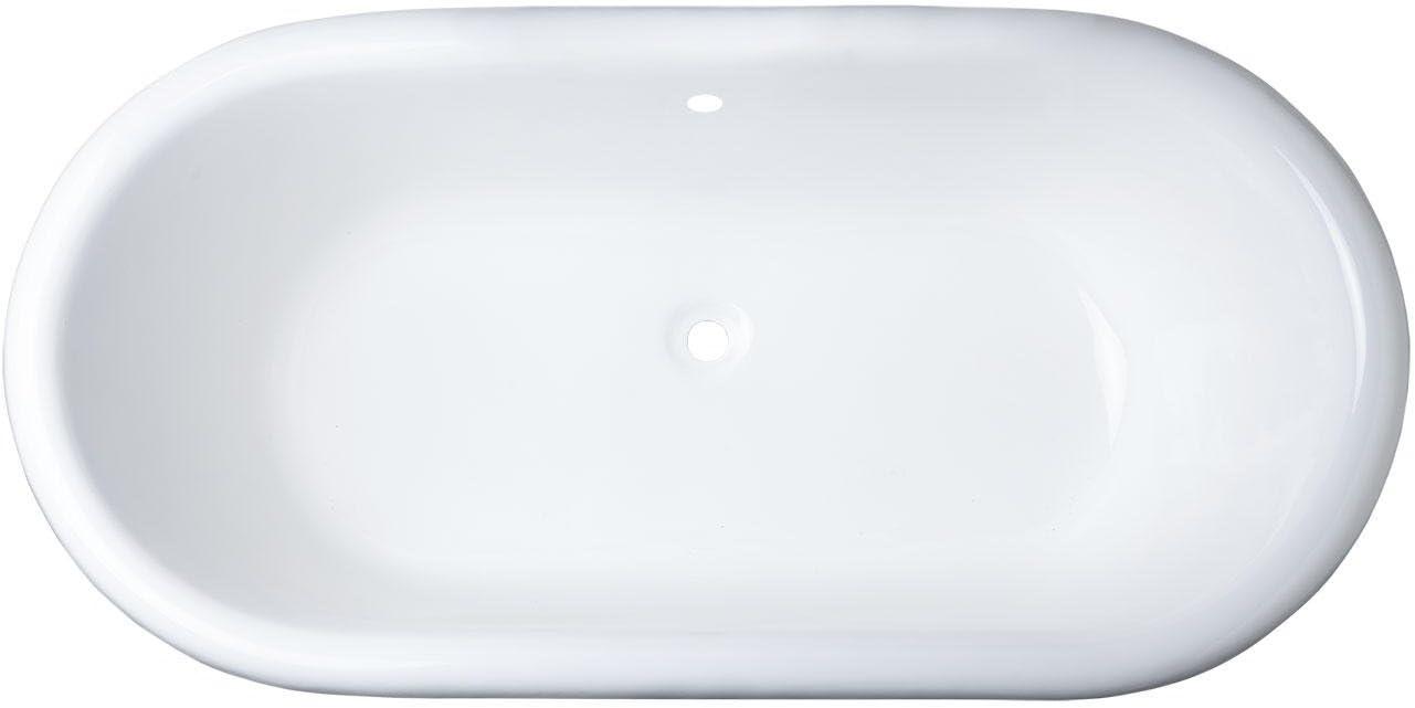 Sanford 60" White Cast Iron Clawfoot Soaking Tub