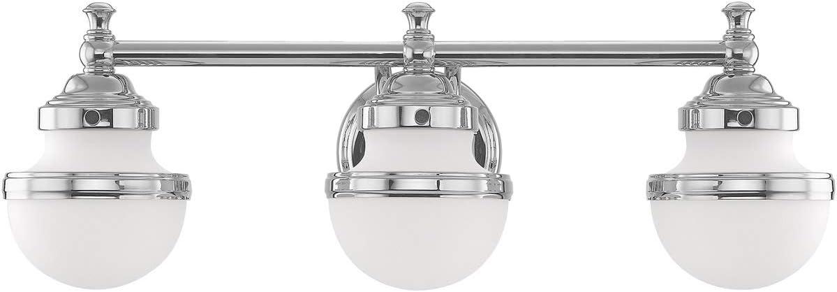 Livex Lighting Oldwick 3 - Light Vanity in  Polished Chrome