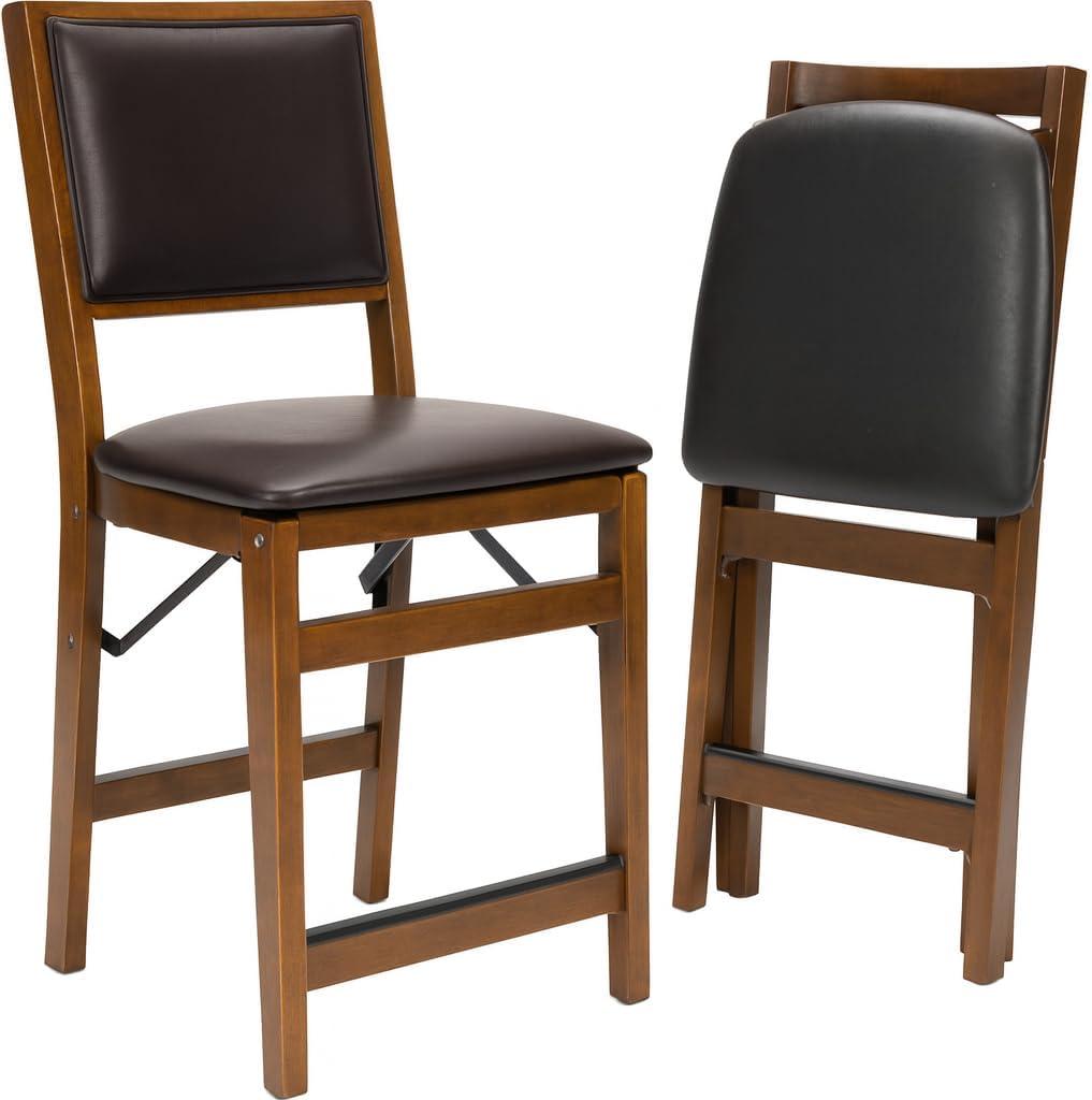Stakmore Company, Inc. Vinyl Padded Stackable Folding Chair Folding Chair Set (Set of 2)