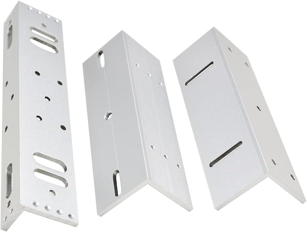 COUNS Z and L Holder Stand for 600lbs Holding Force Electric Magnetic Lock Door Access Control self-Closing, Sliver