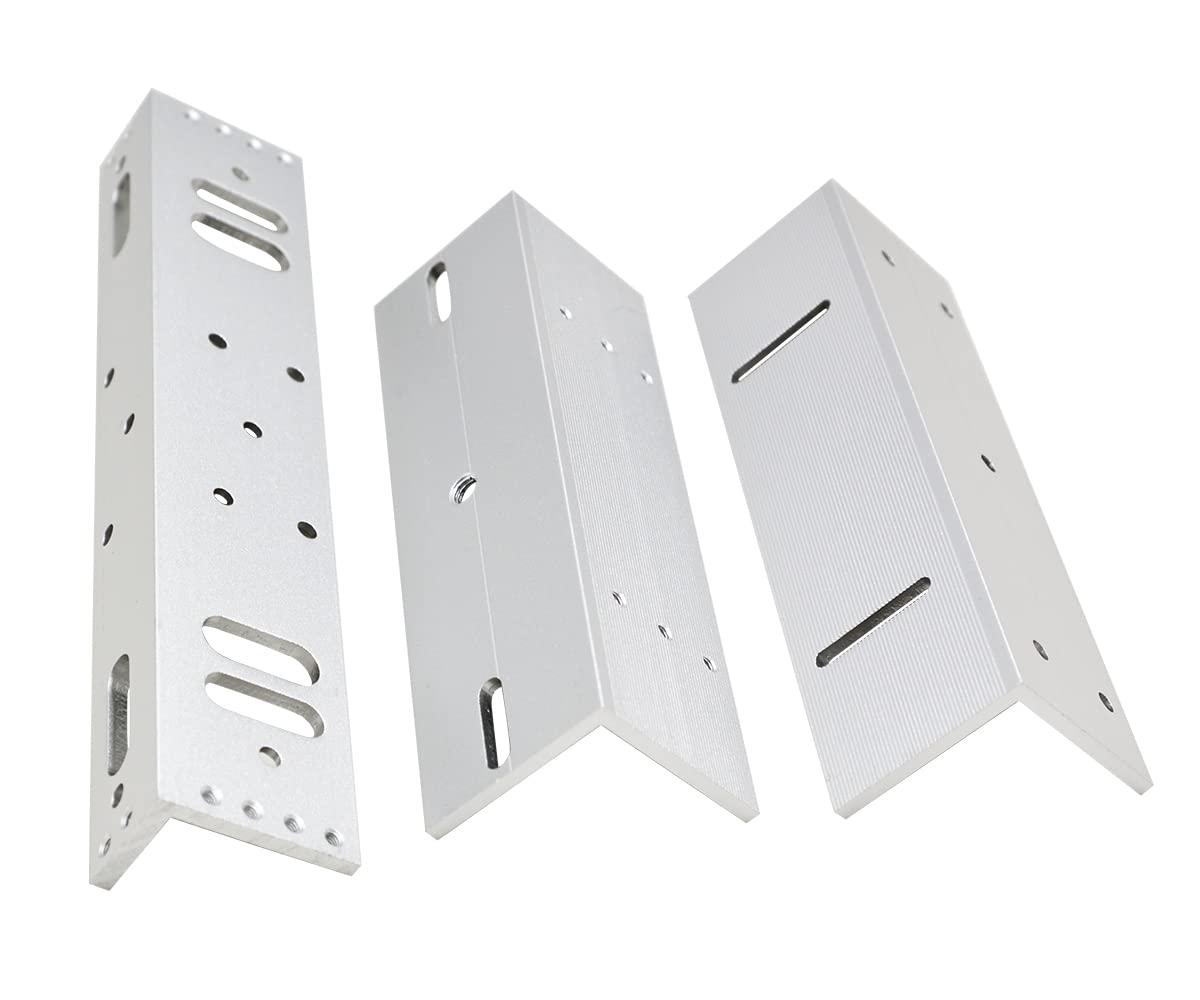 COUNS Z and L Holder Stand for 600lbs Holding Force Electric Magnetic Lock Door Access Control self-Closing, Sliver