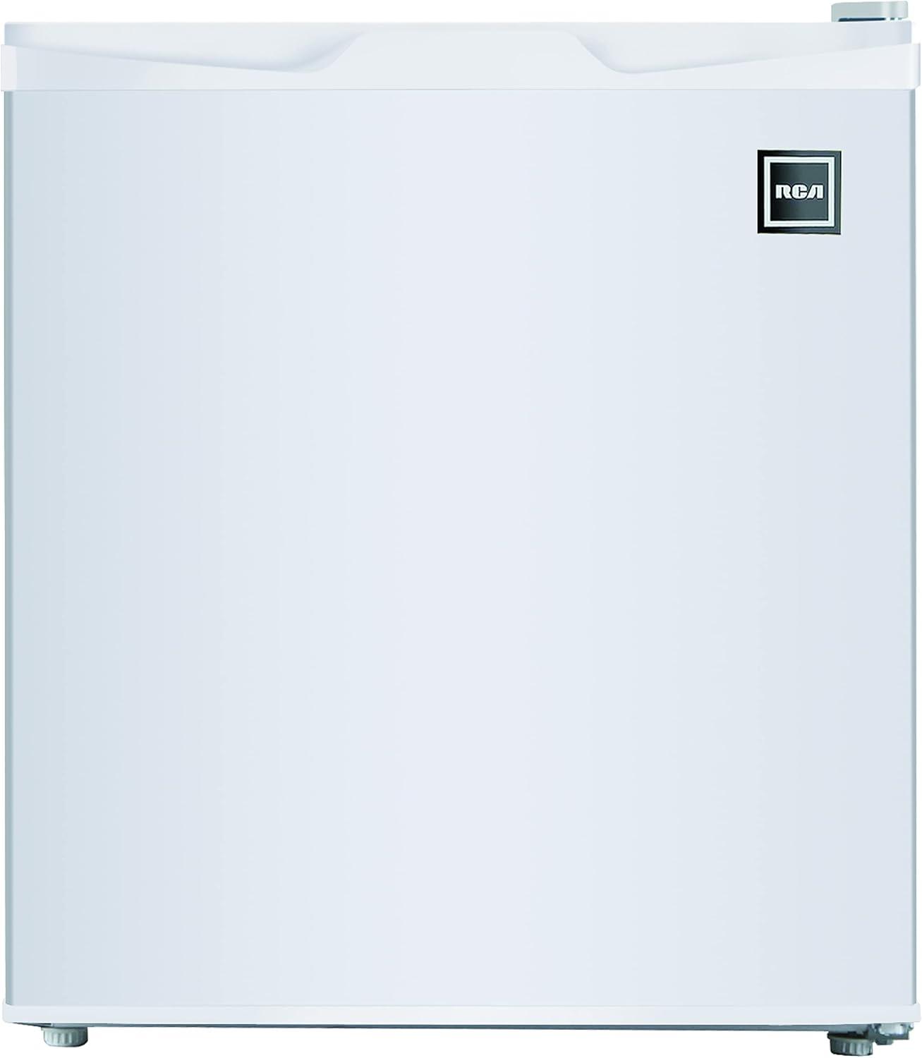 Compact White Steel Mini Fridge with Freezer