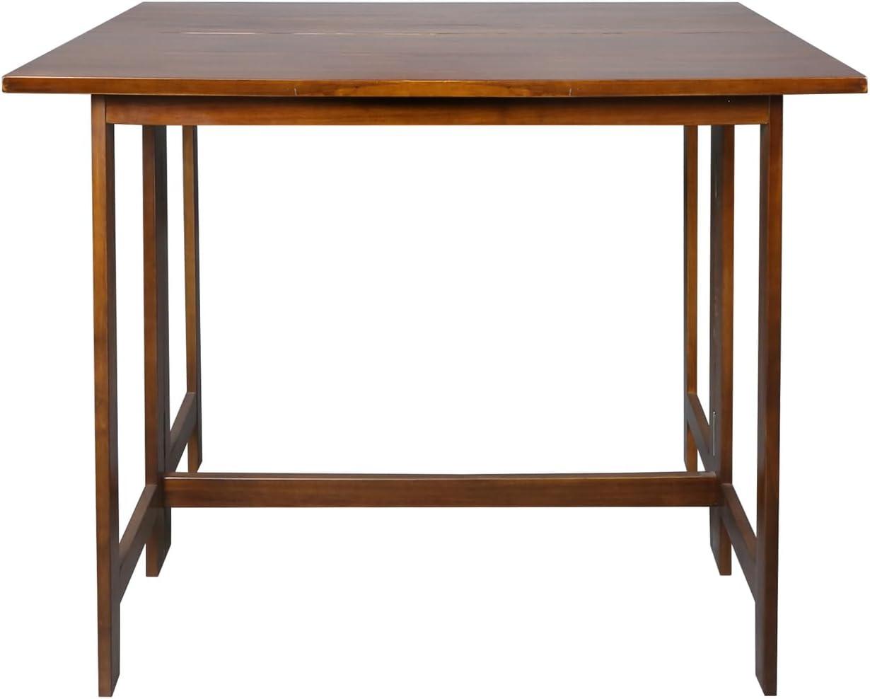 Casual Home 28 Inches Folding Dining Table, Warm Brown