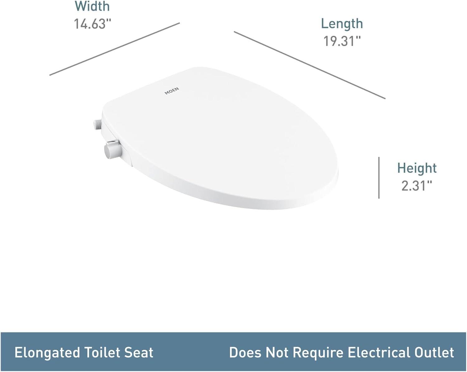 2-Series Non-Electronic Bidet Seat for Elongated Seats in White