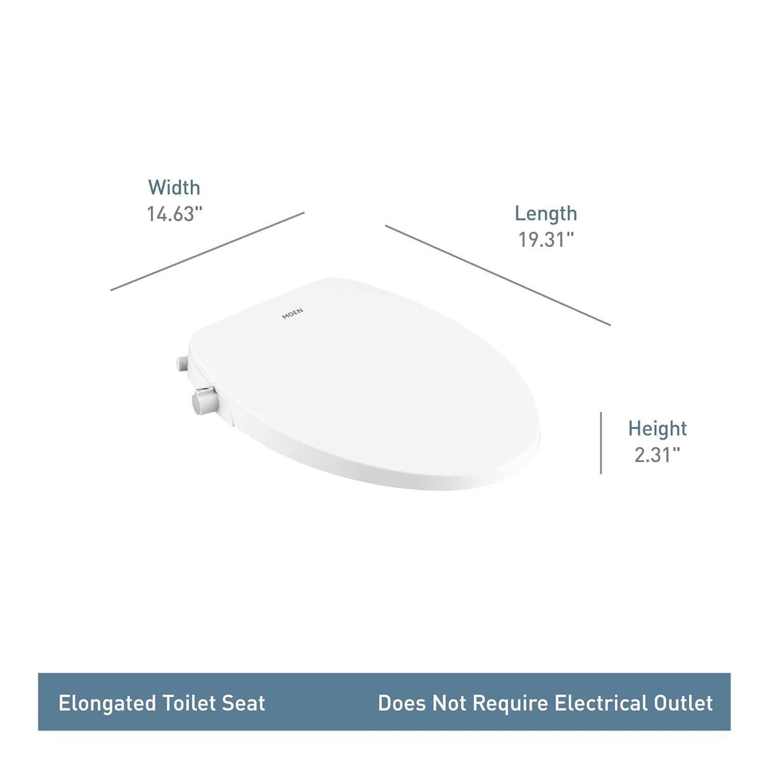 2-Series Non-Electronic Bidet Seat for Elongated Seats in White