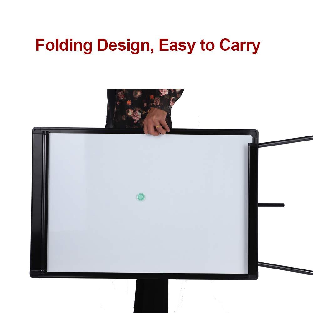 Adjustable Magnetic Whiteboard Easel with Tripod Stand and Flipchart