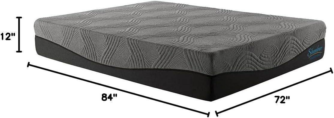 Slumber Solutions Active 12-inch Charcoal Memory Foam Mattress King