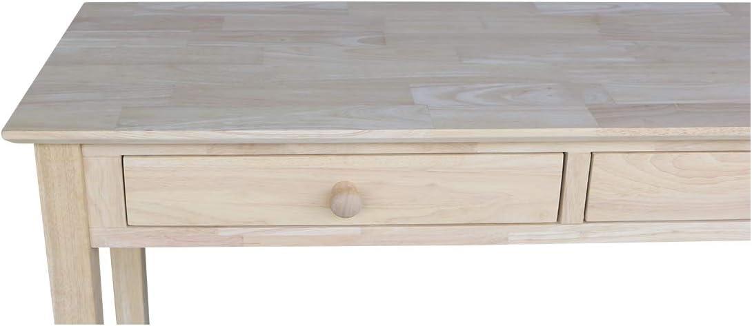 International Concepts Spencer Server-Wood: Hardwood Entryway Table with Drawers & Fixed Shelf